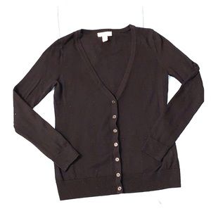 Basic black button up cardigan